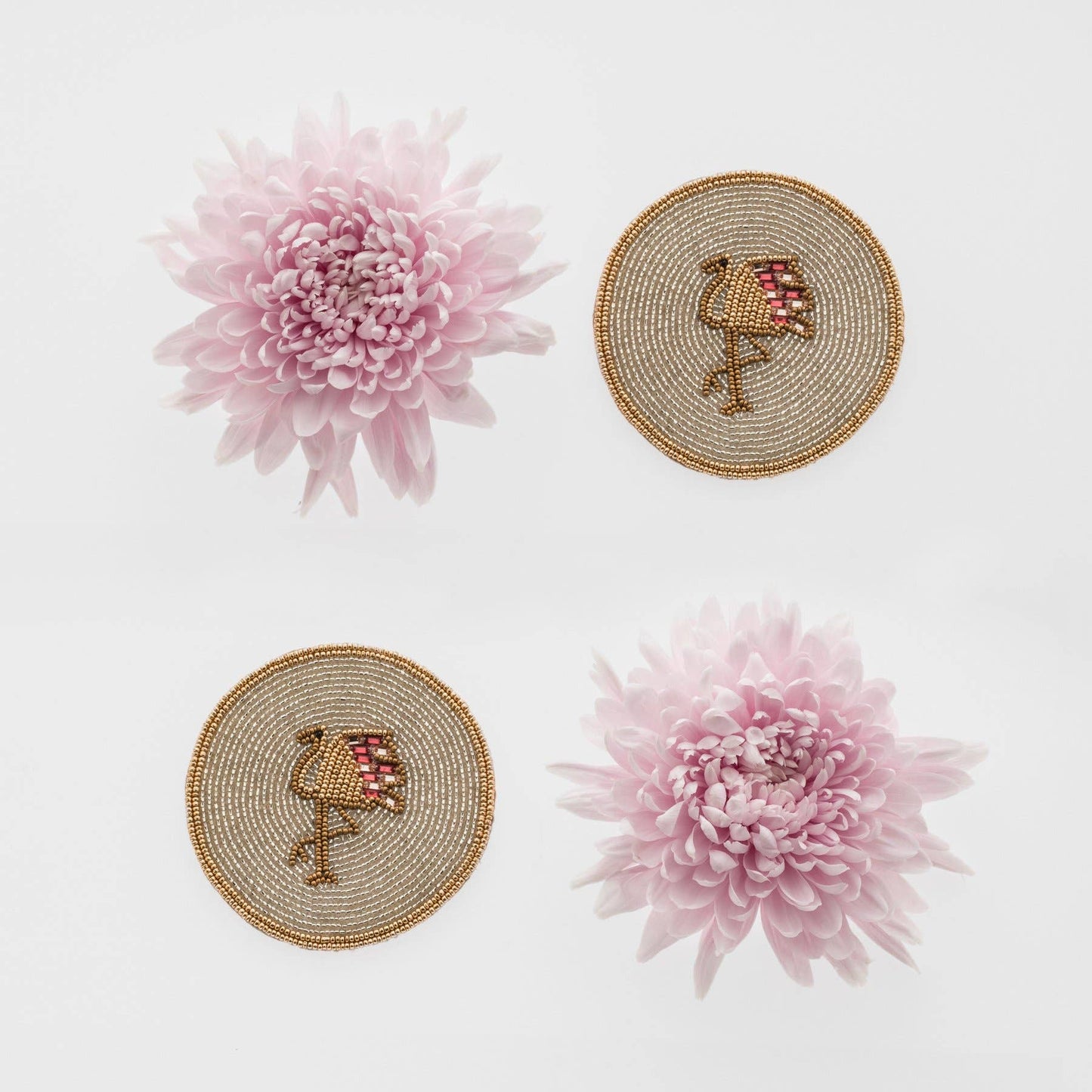 Flamboyant Flamingo Beaded Coasters