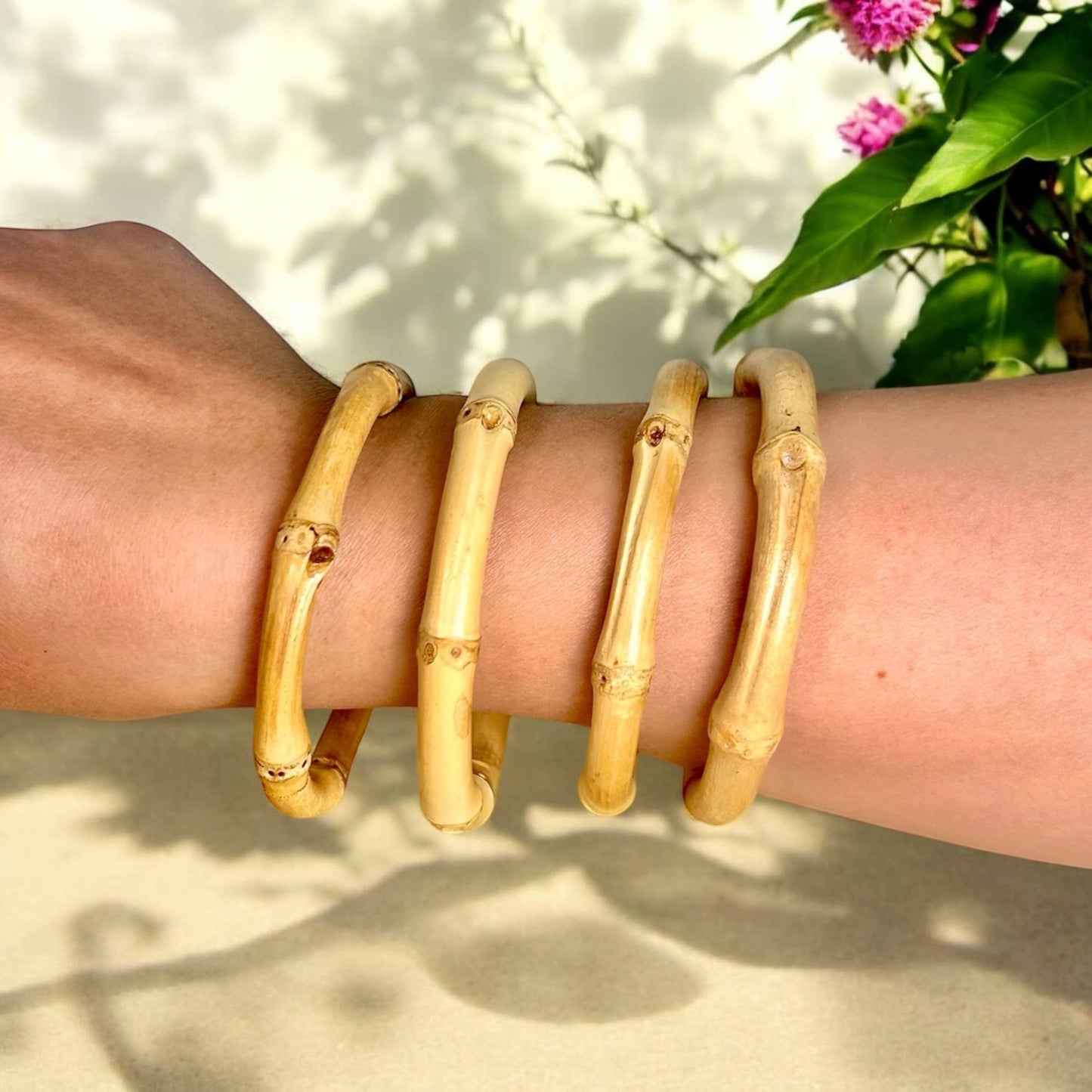 Bamboo Bangle Bracelets – Set of 3 | Palm Beach Summer Chic