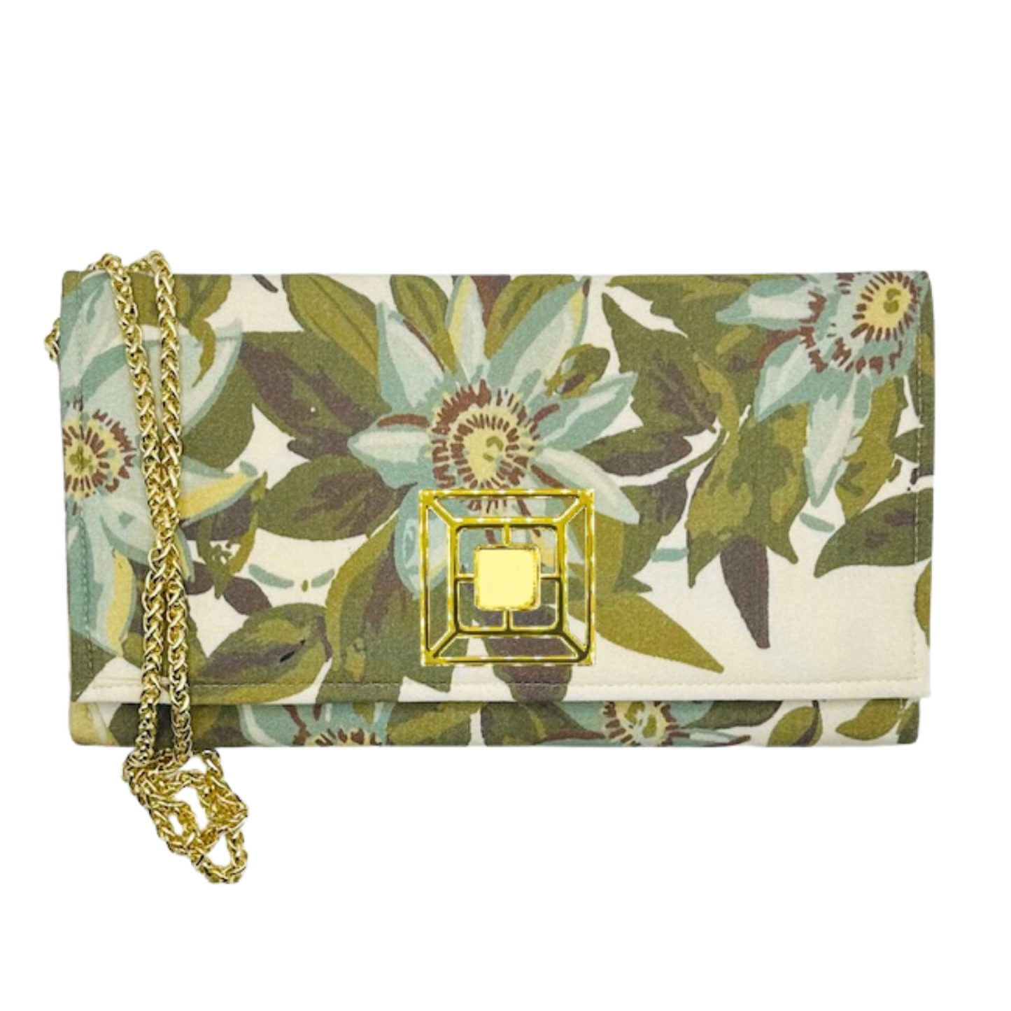 Floral limited-edition Melinda Crossbody Clutch with Coral Embellishment