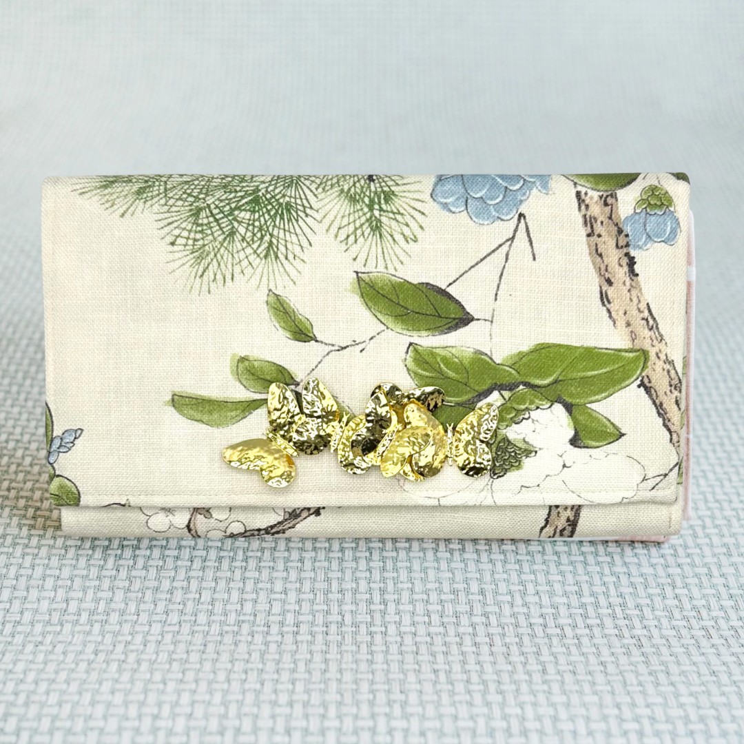Floral Thibaut Butterfly Clutch - Garland Bags