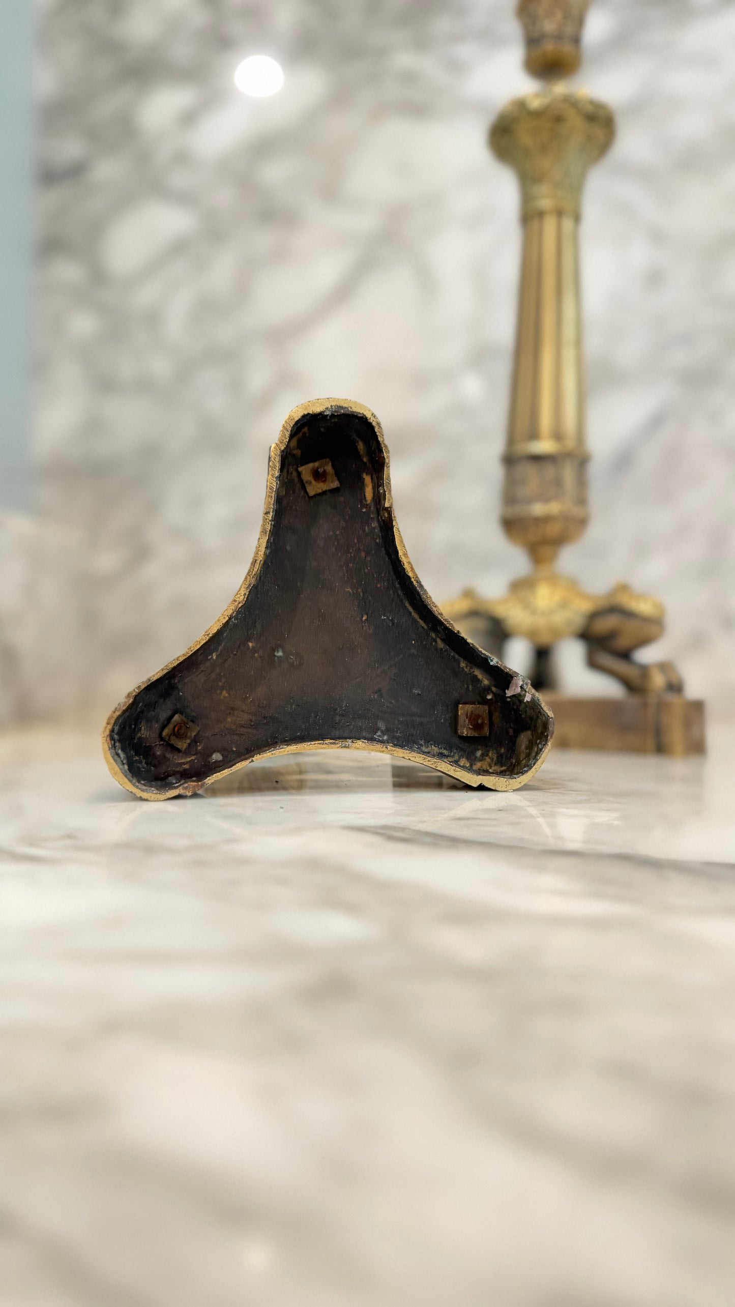 Pair of Antique French Louis-Philippe Bronze Candlesticks, Circa 1830–1850