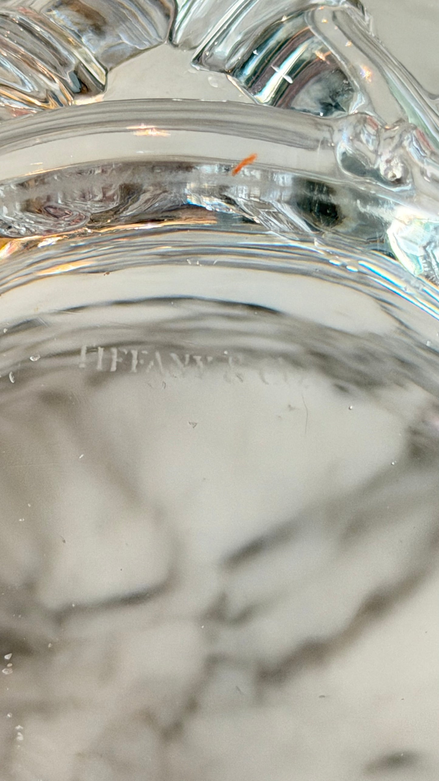 Vintage Tiffany & Co. Bamboo Crystal Bowl