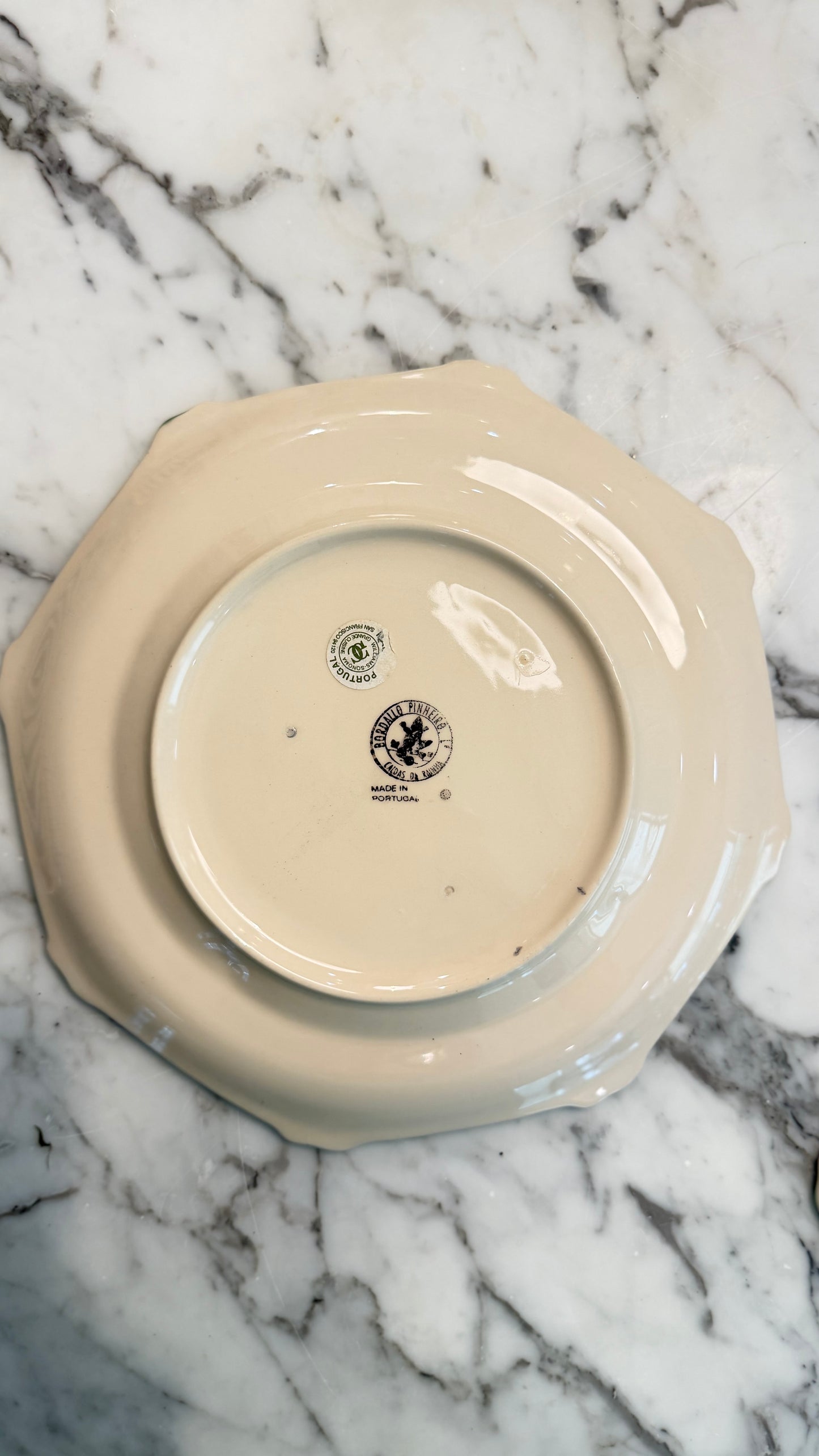 Vintage Bordallo Pinheiro Asparagus Dinner Plates — Set of 2