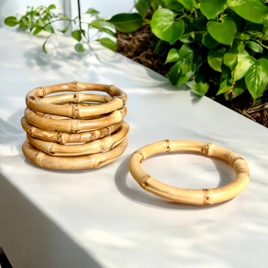 Bamboo Bangle Bracelets – Set of 3 | Palm Beach Summer Chic
