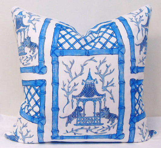 Limited Edition Bamboo Tigers Pillow Cover With Welt