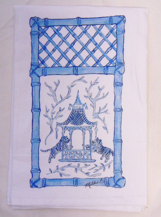 Watercolor Bamboo Tigers Flour Sack Towel – Limited Edition by Lowcountry Linens