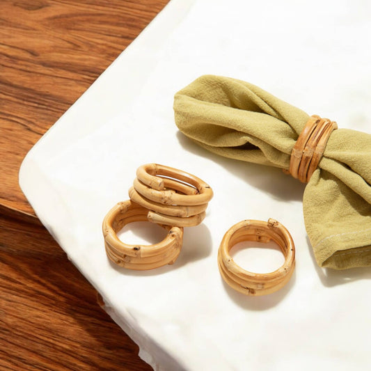 Bamboo Root Napkin Rings | Dining Bestseller