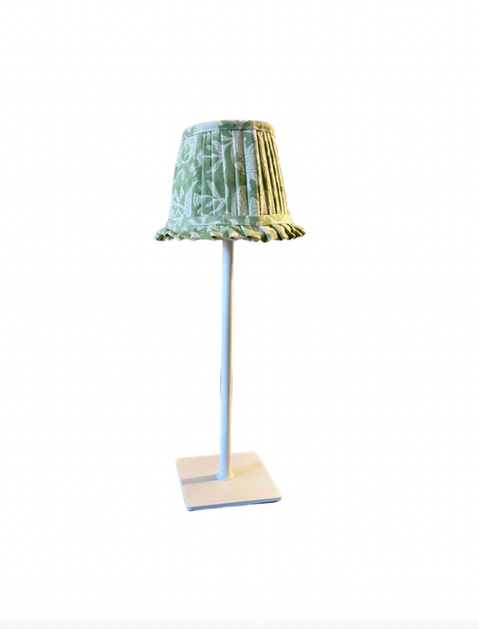 Light green pleated lamp shade