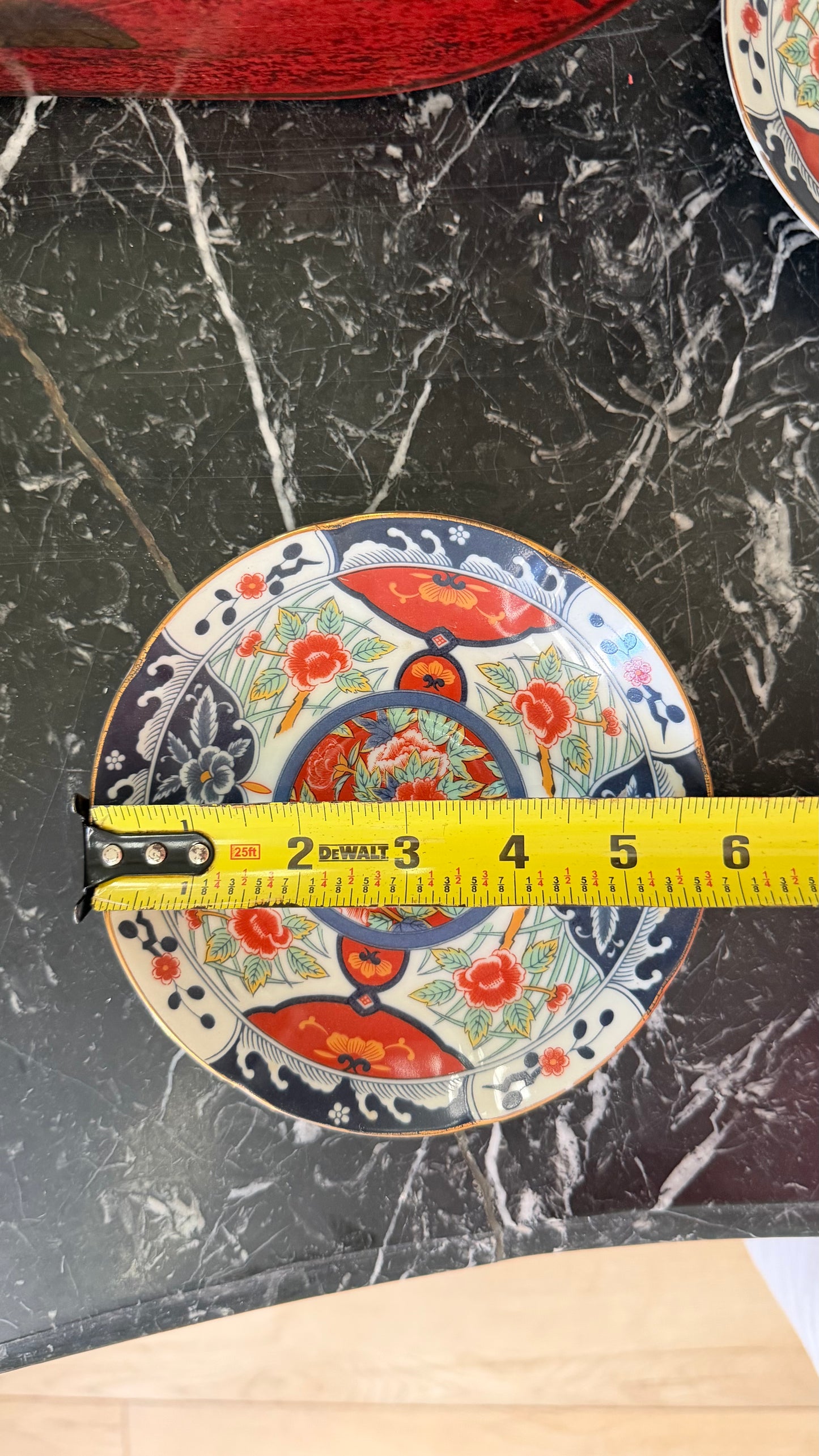 Pair of Gump's Kiku Coupe Plates, Made in Japan