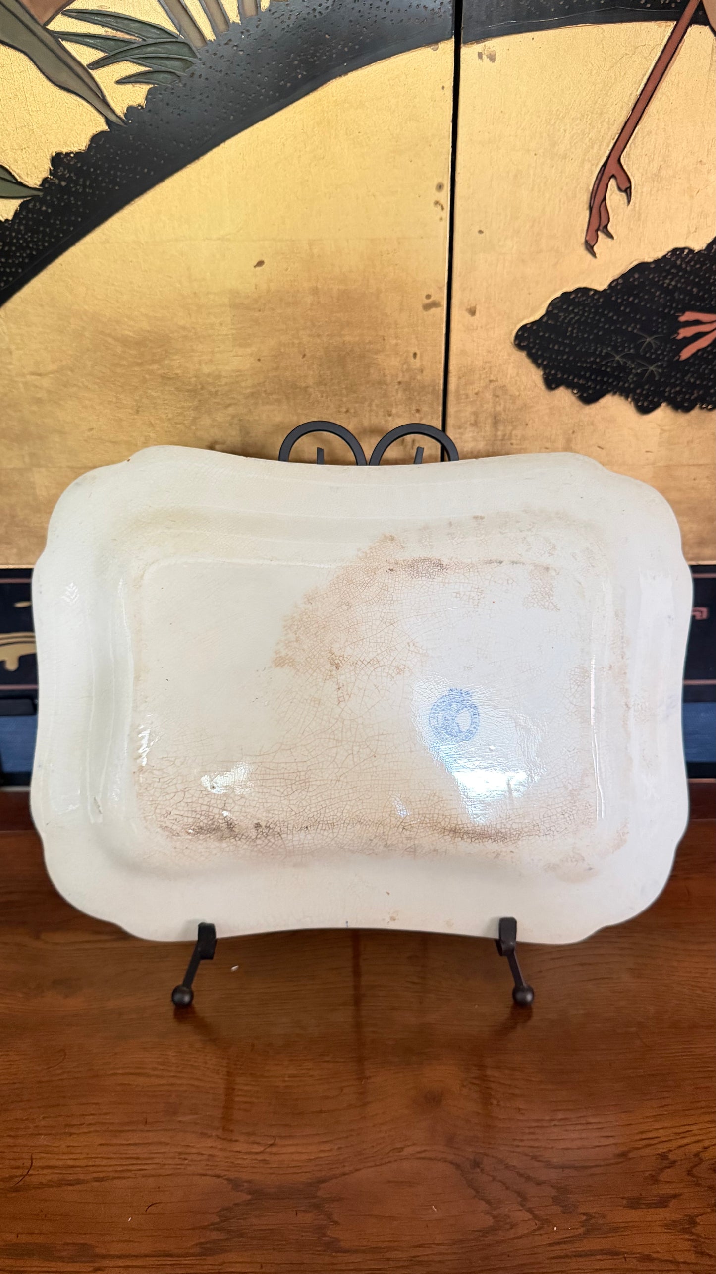 Antique c.1920s Wood & Sons Woods Ware Blue Willow Platter
