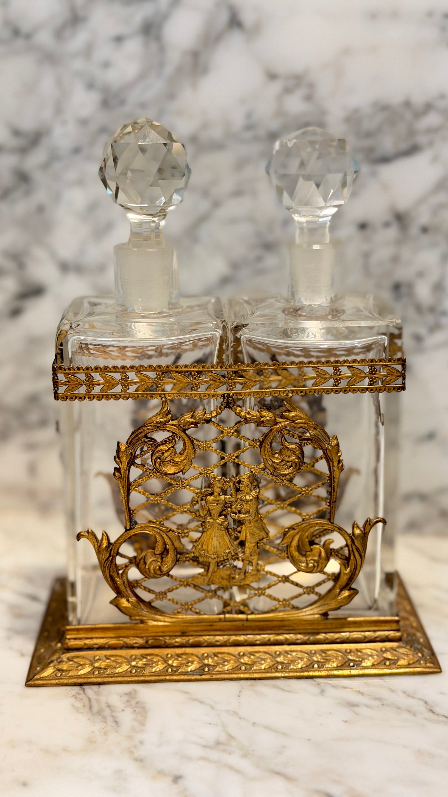 Antique French Gilt-Bronze Double Perfume Casket