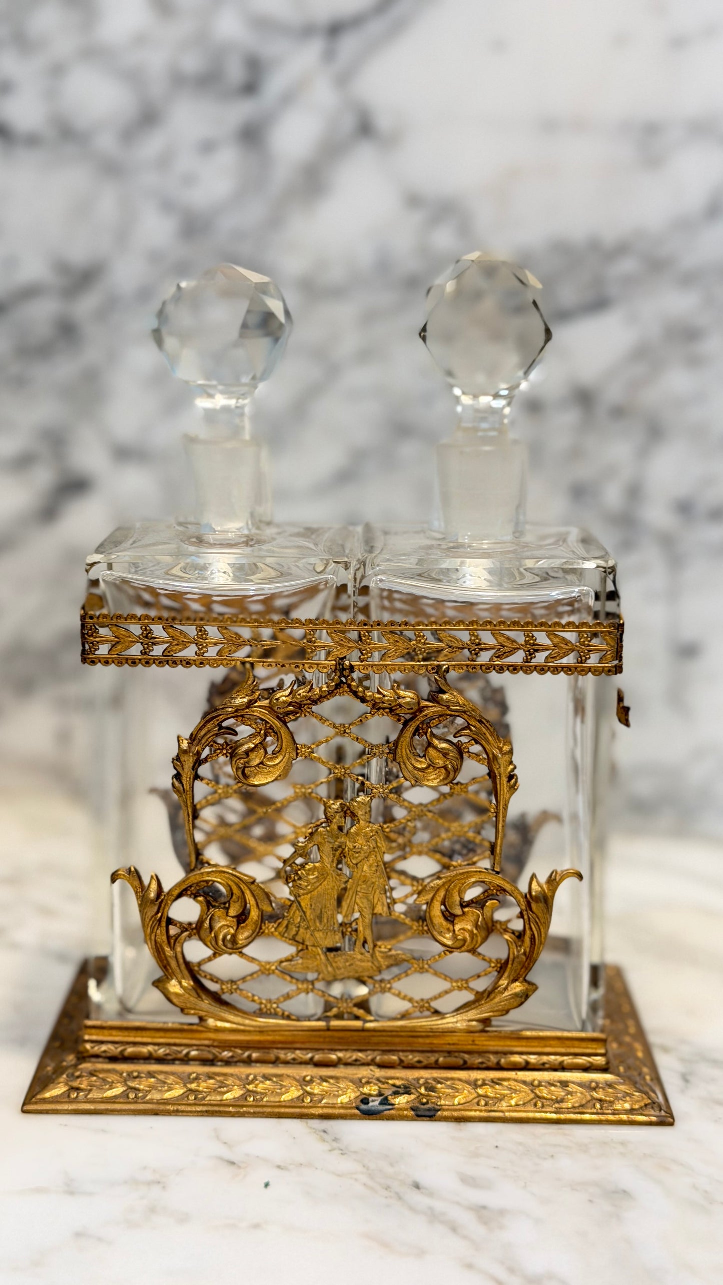 Antique French Gilt-Bronze Double Perfume Casket