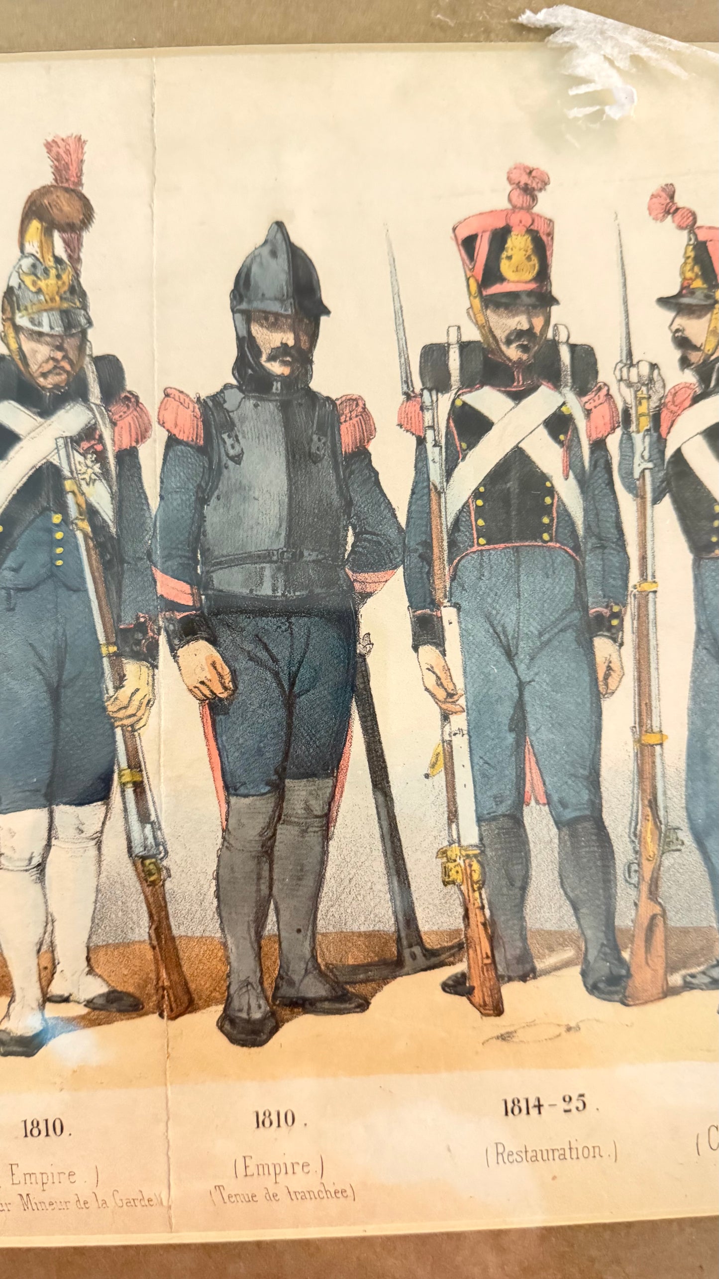 The French Regiment Collection | Antique Charles Vernier Lithographs & Vintage Bell Pull