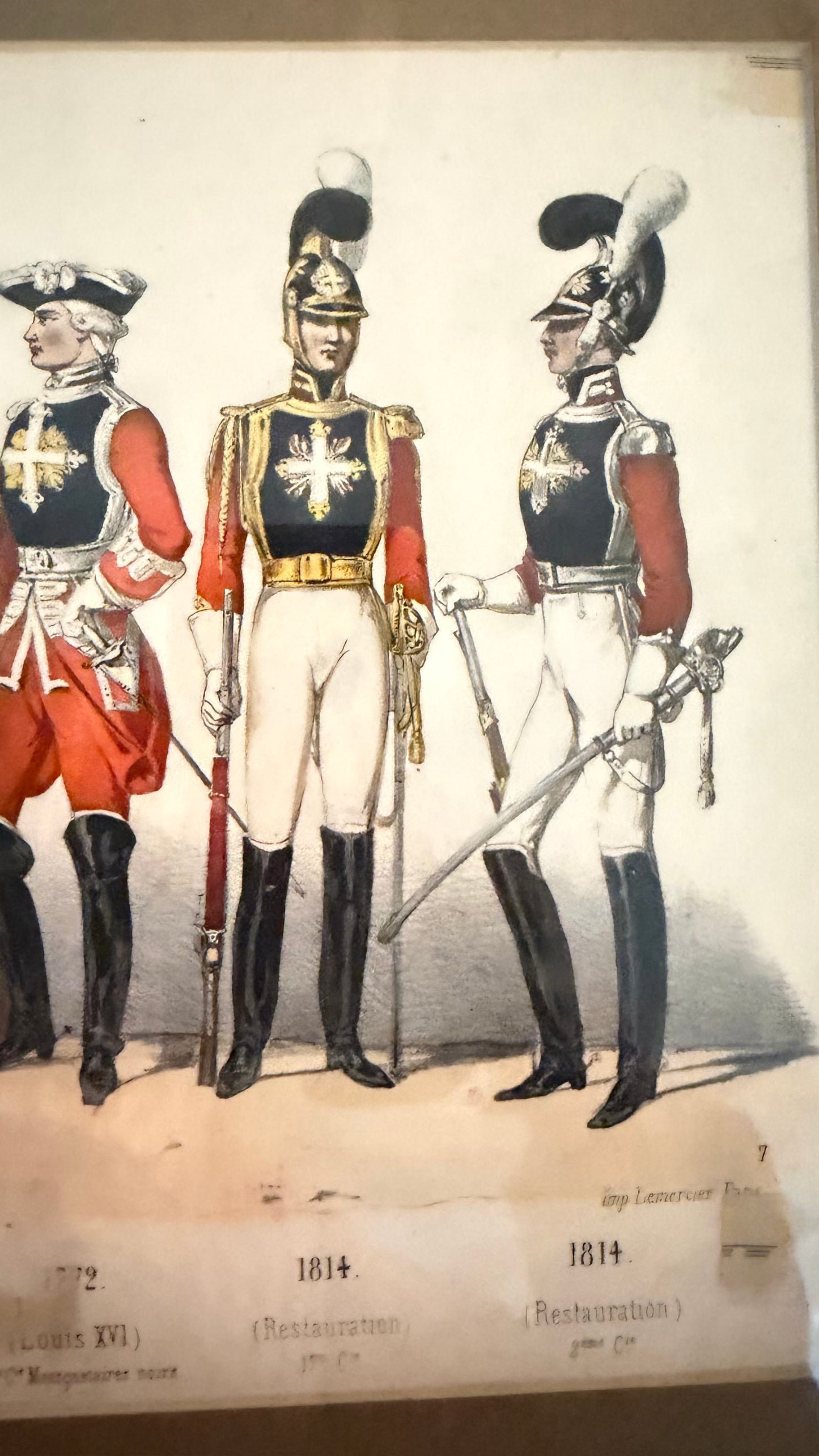 The French Regiment Collection | Antique Charles Vernier Lithographs & Vintage Bell Pull