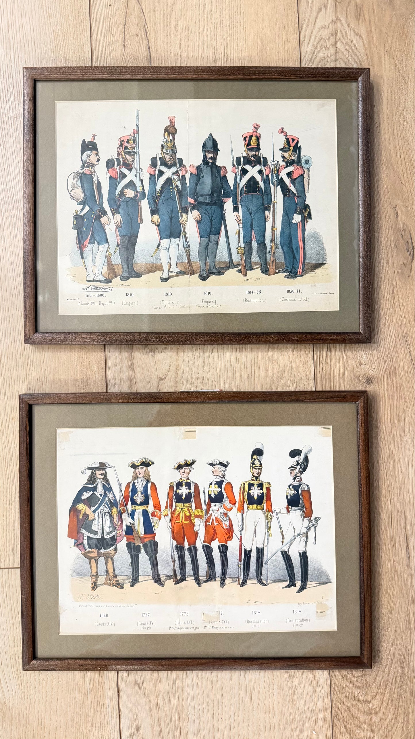 The French Regiment Collection | Antique Charles Vernier Lithographs & Vintage Bell Pull