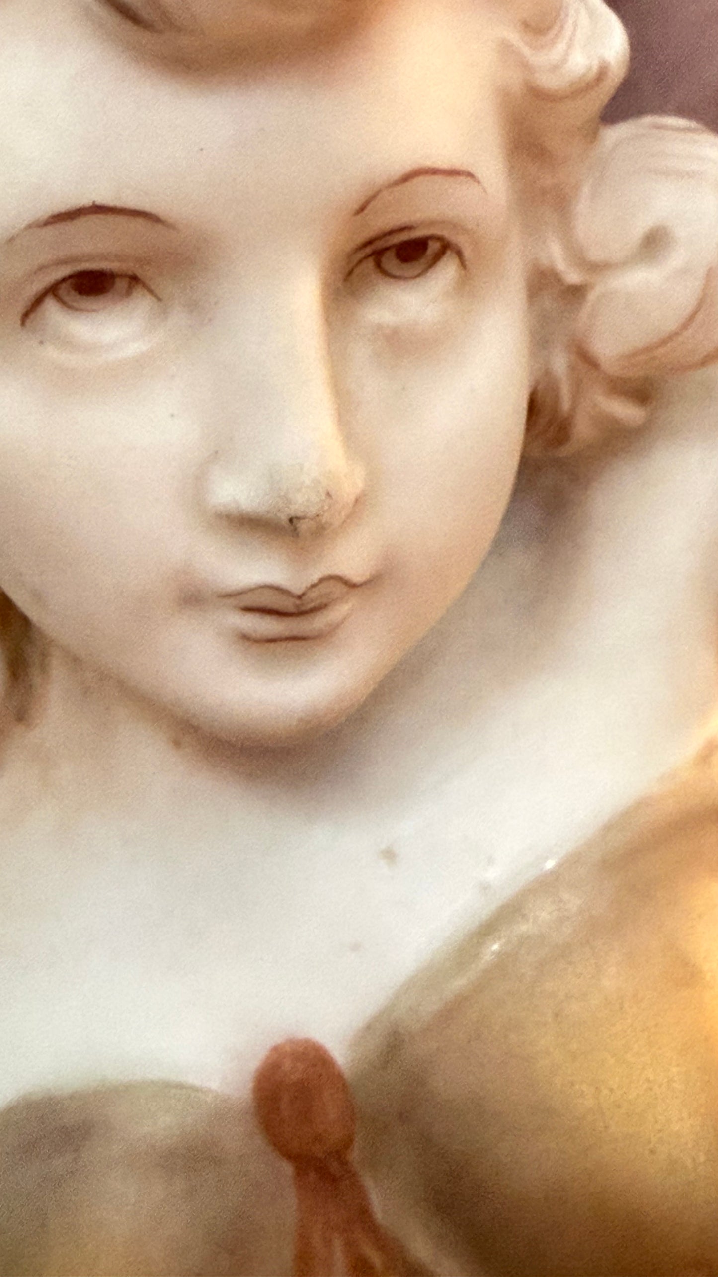 Vintage Royal Dux Art Nouveau Revival Nymph & Putti Shell Centerpiece, Model 10388
