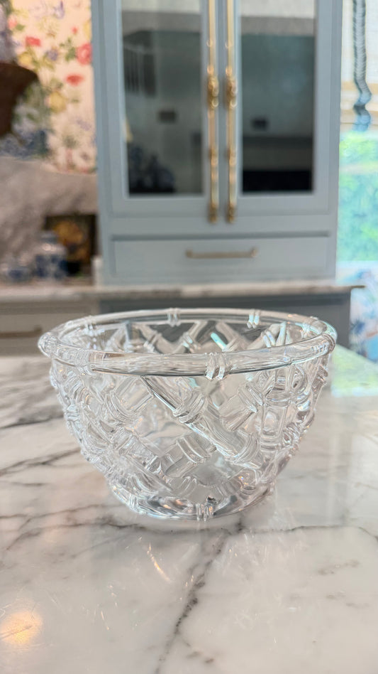 Vintage Tiffany & Co. Bamboo Crystal Bowl