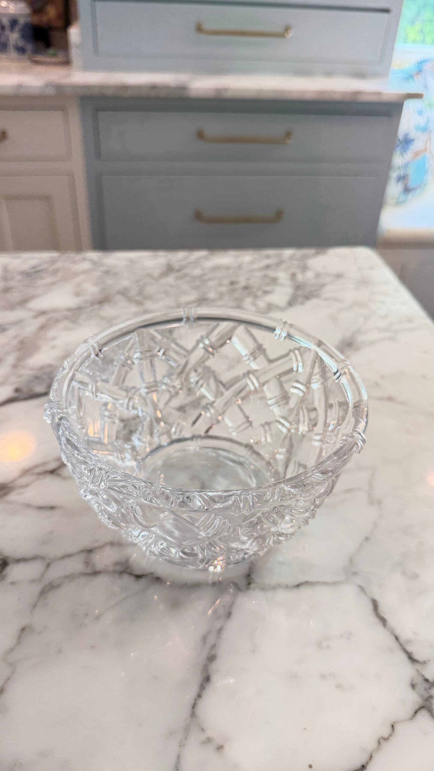 Vintage Tiffany & Co. Bamboo Crystal Bowl