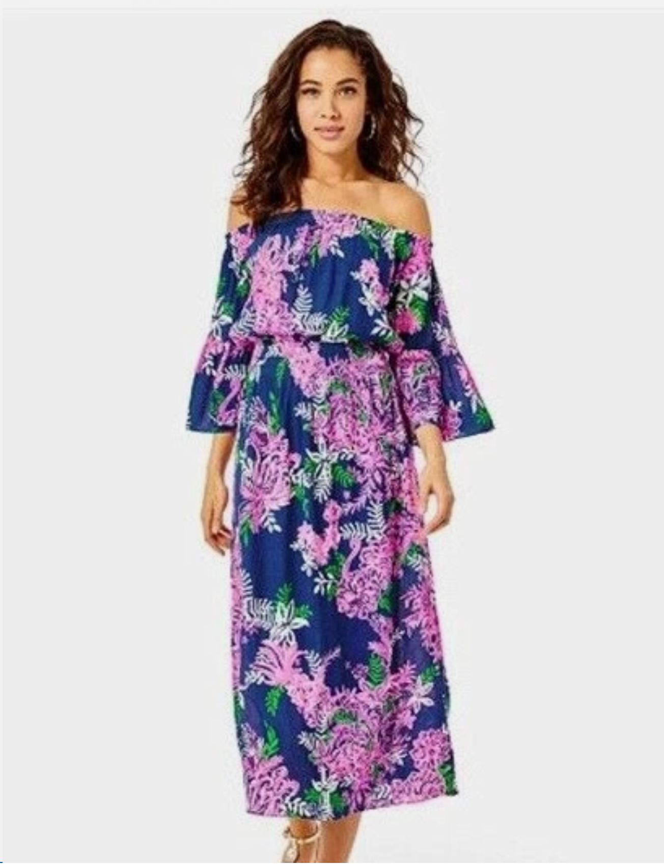 Lilly Pulitzer Raven Midi Dress Oyster Bay Navy | Size Small