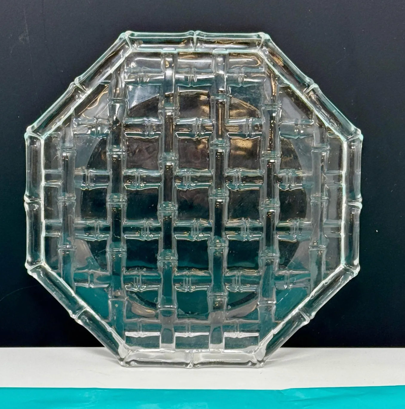 Tiffany & Co. Bamboo Crystal Tray, Circa 1990s
