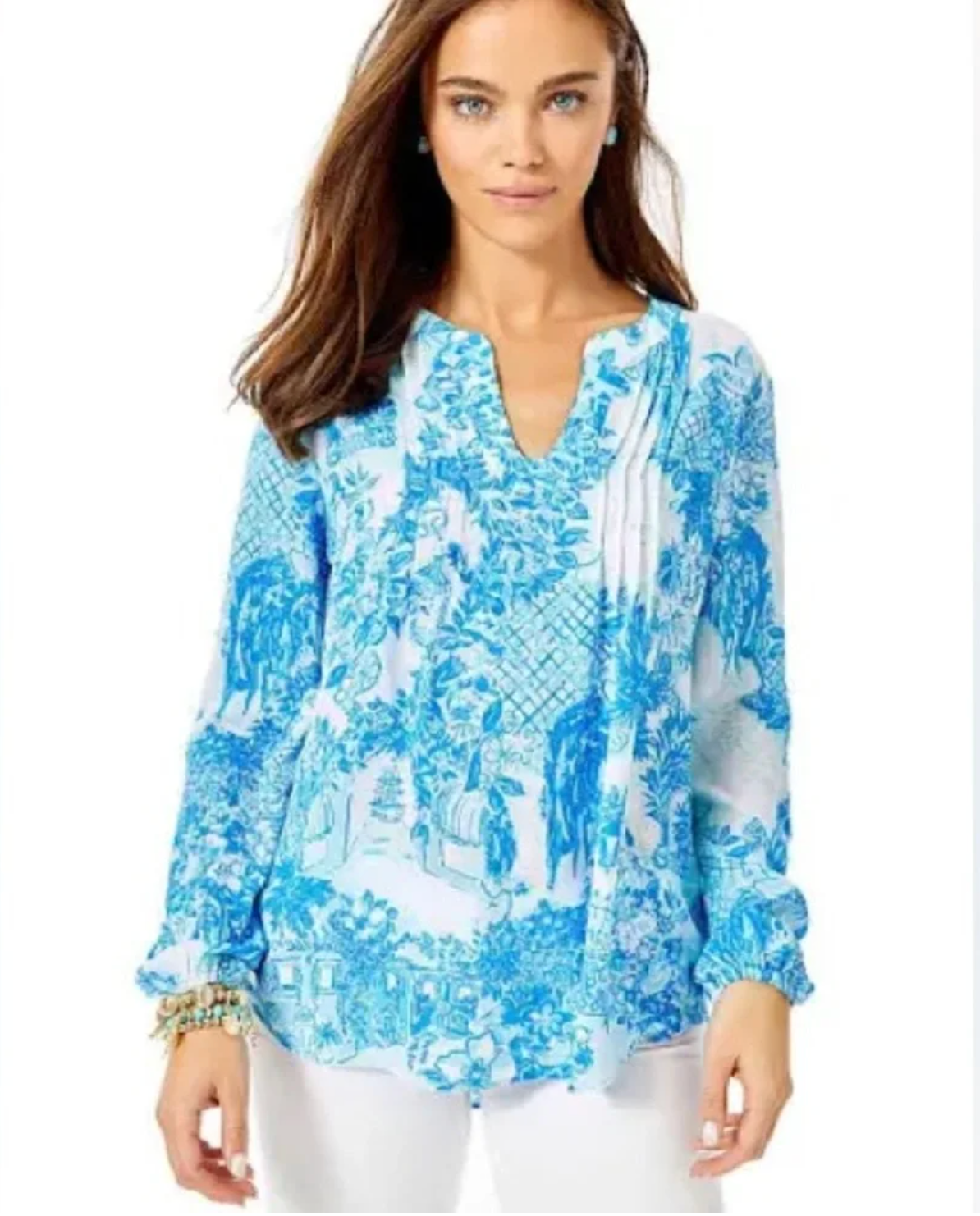 Lilly Pulitzer Colby Top Toile Me About It | Size Large