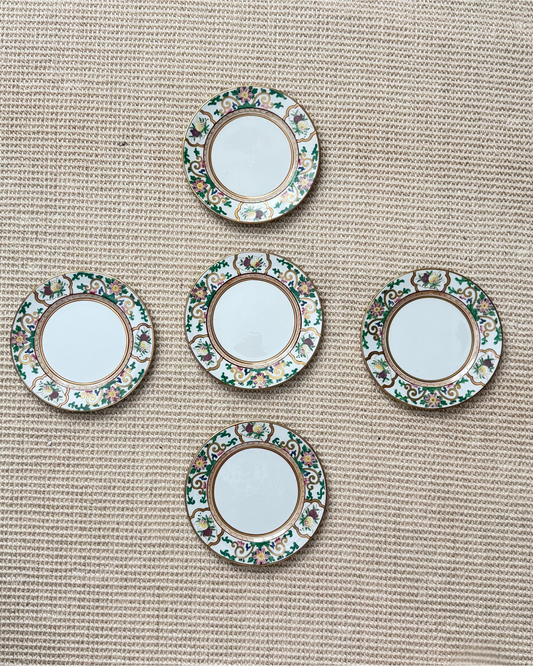 Early 20th-Century Soho Pottery Chinoiserie Plates – Set of 5