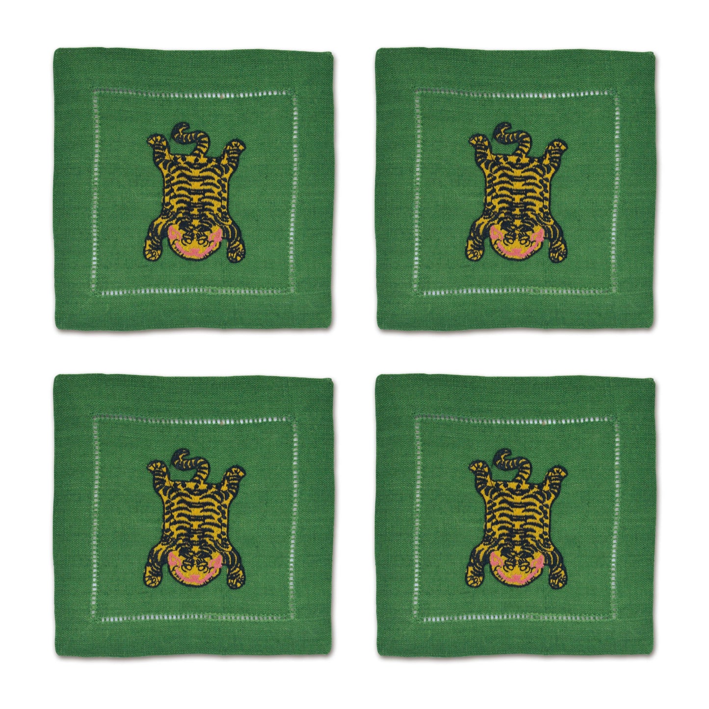 Tibetan Tiger Cocktail Napkins (4): Green