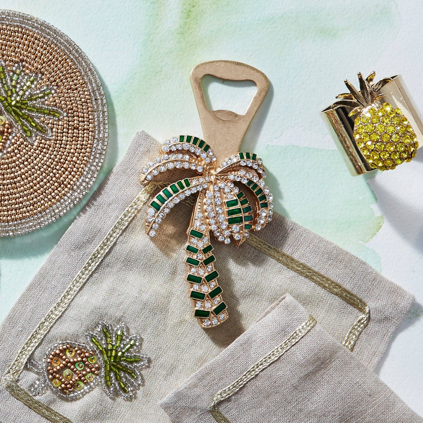 Palm Tree Bottle Opener – Antique Gold Finish
