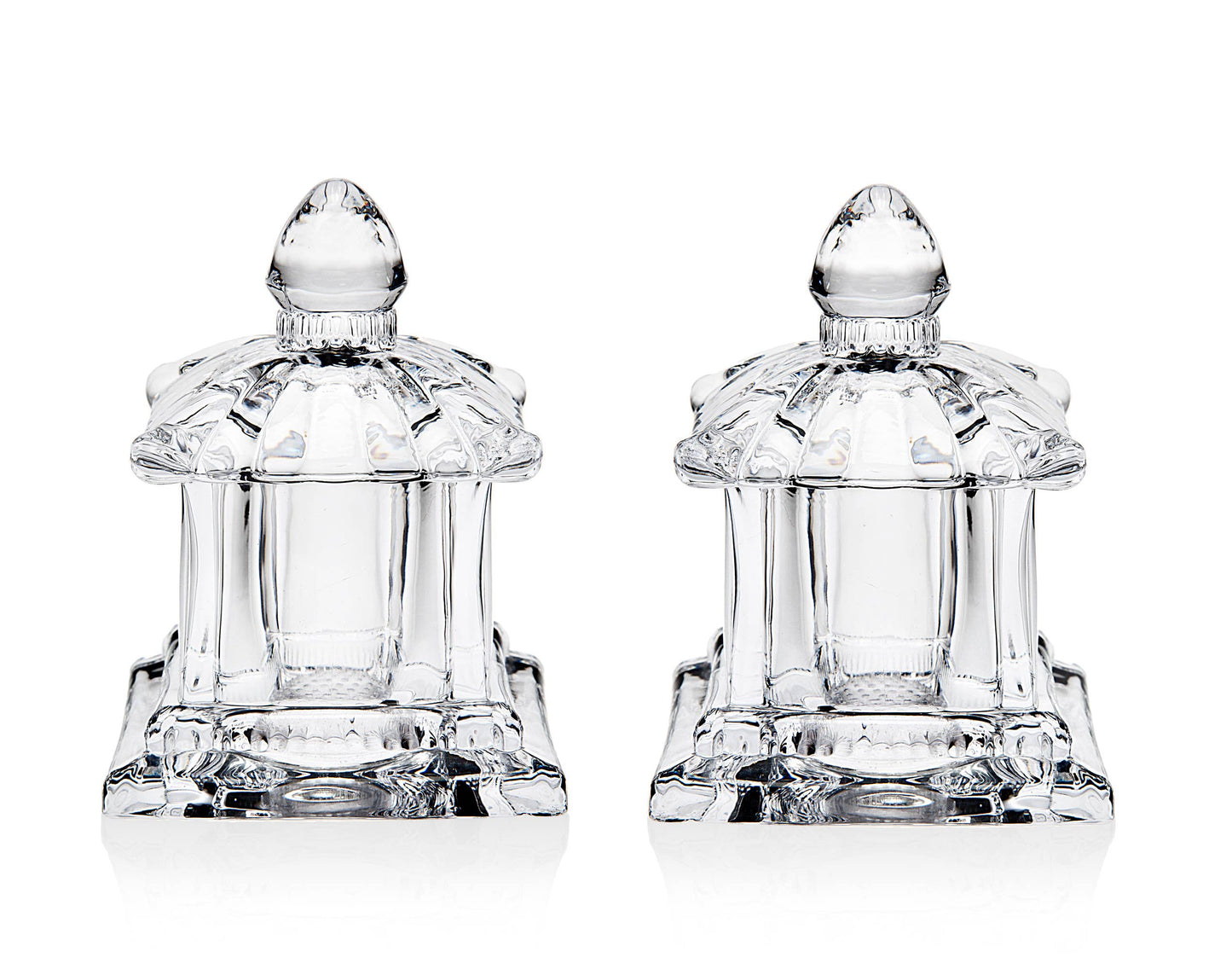 Shake Things Up: Pagoda Salt & Pepper Set by GodingerForget bland dinners—season your soirées with a sprinkle of charm! Our Pagoda Salt & Pepper Set by Godinger