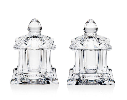 Shake Things Up: Pagoda Salt & Pepper Set by GodingerForget bland dinners—season your soirées with a sprinkle of charm! Our Pagoda Salt & Pepper Set by Godinger